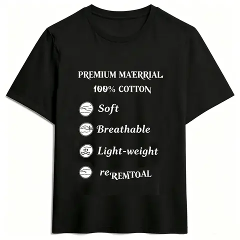 Men's Short-Sleeve Casual T-Shirt - Stylish Tee, All-Seasons Menswear Top with After-Sale Warranty Extension Certificate