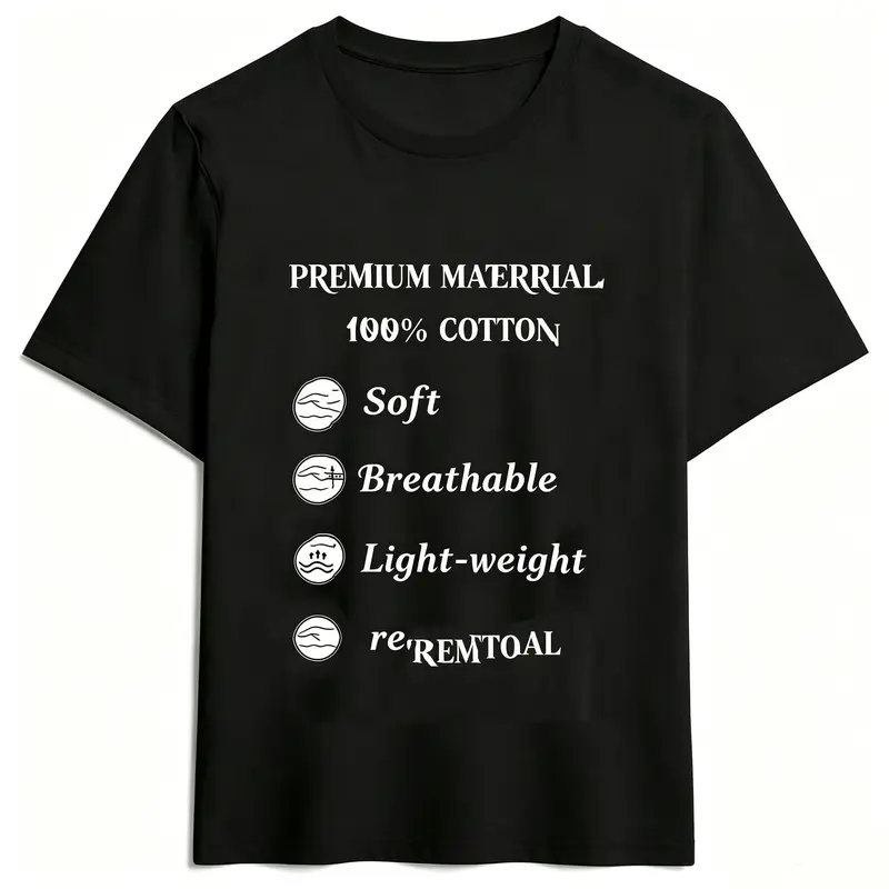 Men's Short-Sleeve Casual T-Shirt - Stylish Tee, All-Seasons Menswear Top with After-Sale Warranty Extension Certificate