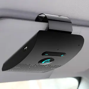 hifi sound speaker  Bluetooth 5.0 Handsfree Car Kit Hifi Speaker 2W Wireless Audio Receiver MP3 Music Player Noise Cancelling Sun Visor Clip