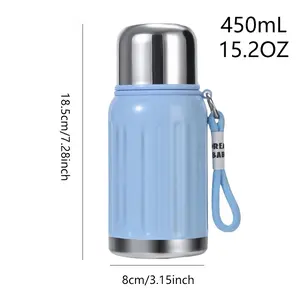 1 Stainless Steel Dopamine Color Outdoor Water |   All Metal Vacuum Insulation, Keeps Drinks Hot and Cold, Suitable for Work, School, Camping, Sports, Travel, Essential for School, Fashionable Thermos Cup, Portable Thermos
