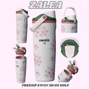 Special Edition New Owala “Azalea 13” Masters Golf Zalea Freesip CUP 30oz, 24-hour insulation for everyday use