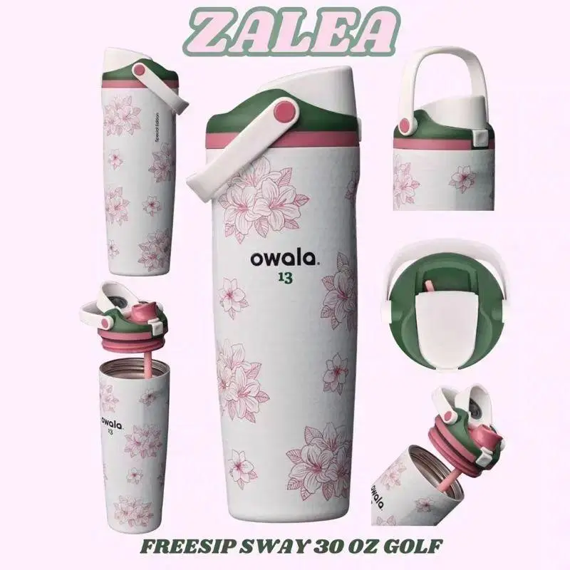 Special Edition New Owala “Azalea 13” Masters Golf Zalea Freesip CUP 30oz, 24-hour insulation for everyday use