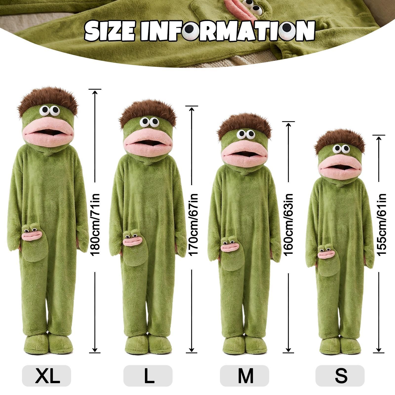 Funny Big Mouth Monster Onesie 3-Piece Set for Women - Soft Coral Fleece Hooded Pajamas, Thick Warm Fleece-Lined Sleepwear + Comb + Shoes, Fun, Bath Towel, Bathrobe, Loungewear, Party Gift