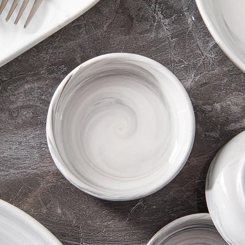 Marble Pattern Ceramic Tableware Set, Modern Style Cutlery Set, Simple and High-end Tableware Set, Ceramic Dinnerware Set for Home Kitchen Dining Room