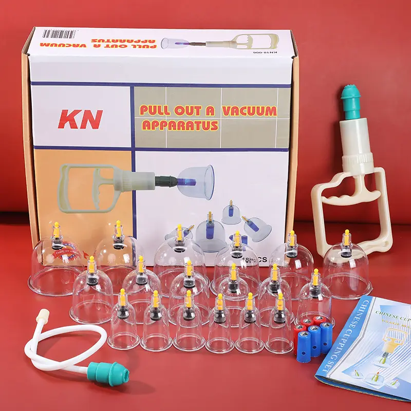 Cupping device, 18 thickened cups, household vacuum suction type magnetic therapy beauty and health care cupping jar
