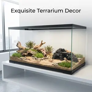 3D Printed Amphibian Hideout, Rock Shelter for Pet Aquariums, Adjustable Design for Frogs & Salamanders, Durable Pla Material
