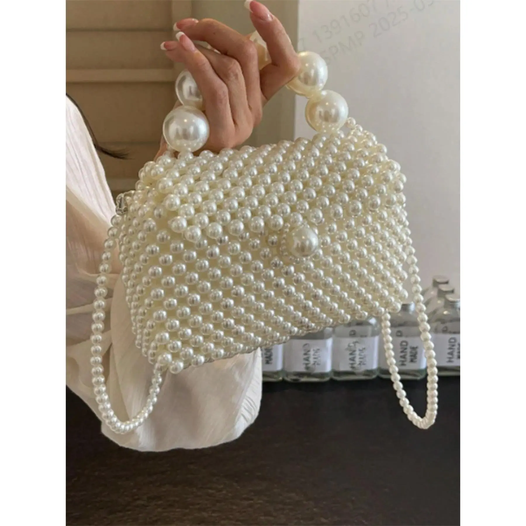 Elegant Pearl Decor Crossbody Bag for Women, Minimalist Chic Shoulder Bag, Y2K Retro Versatile Daily Commuter Handbag, High-Quality Fashion Underarm Bag for Work, Shopping, Travel & Evening Use, Stylish Small Luxury Purse, Compatible with elegant outfits