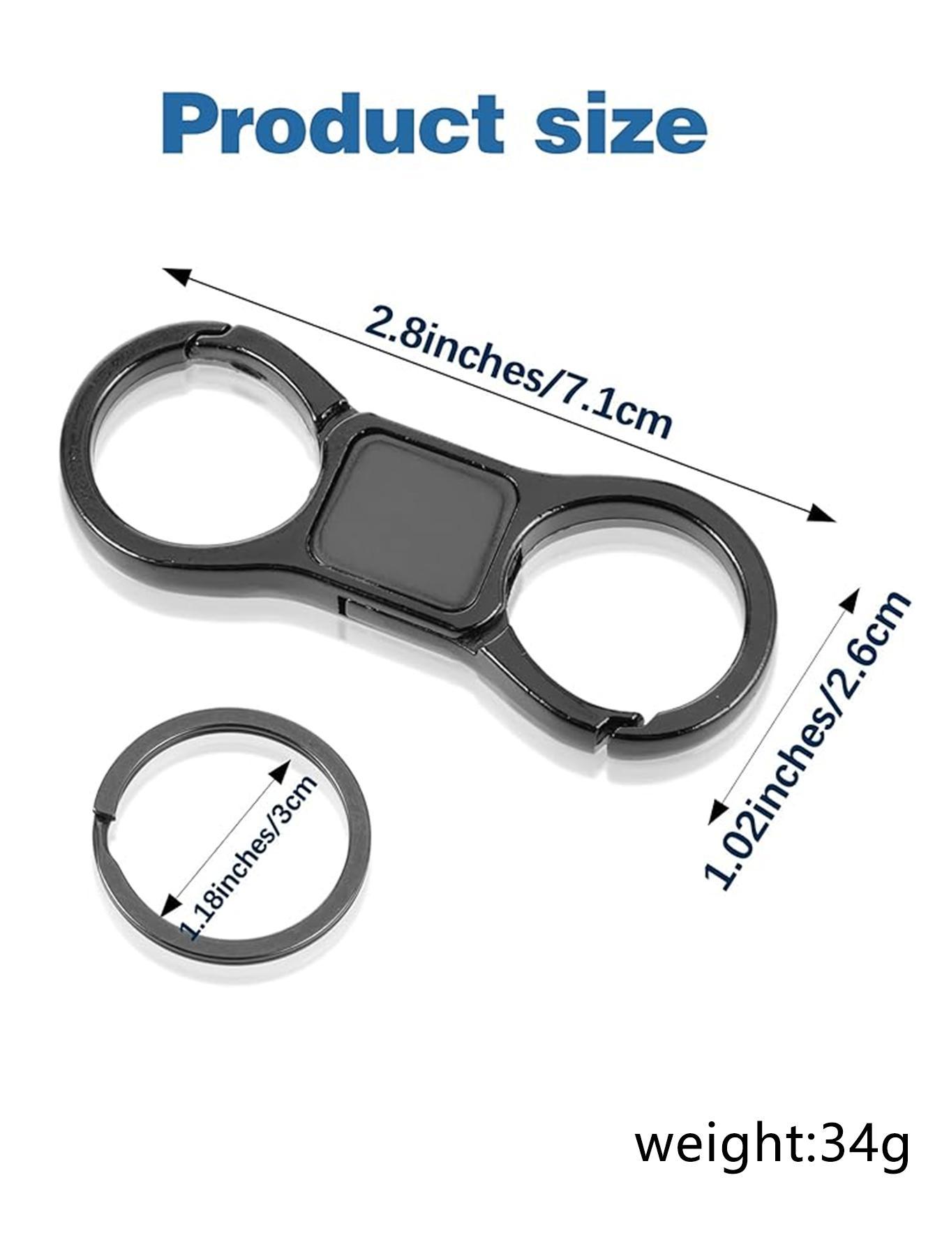 Key Chain Quick Release Spring with 4 Key Rings, Durable Car Keychain Organizer for Men and Women, Key Ring Organizer for Multiple Keys