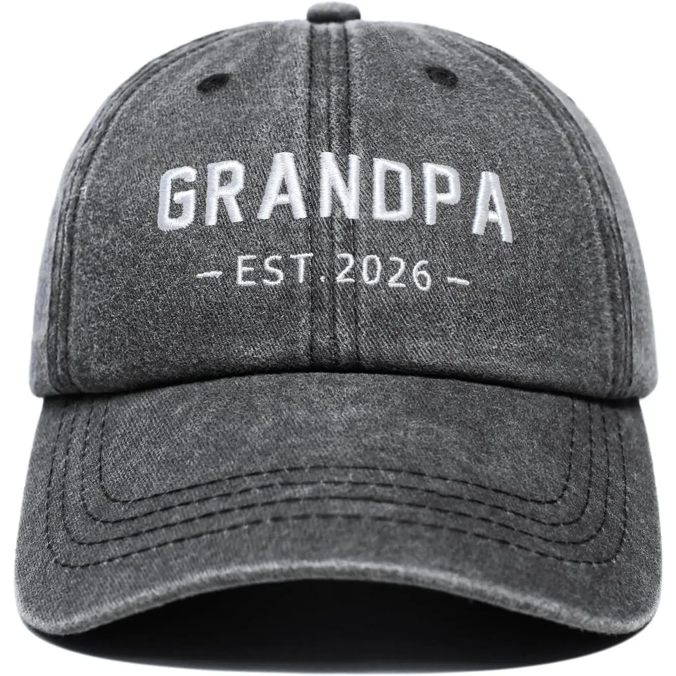 Men's First Time Grandpa Hat, Promoted to Grandpa Est 2026, New Grandpa Gift(Gift)