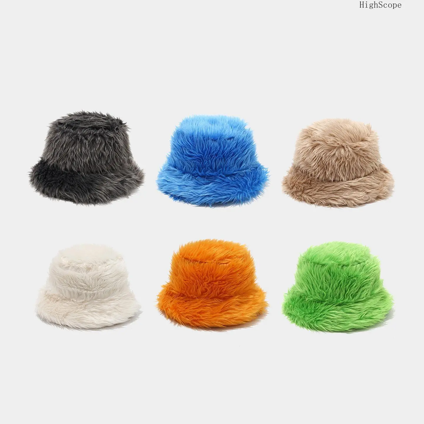 Baddie Vibe Shaggy Faux Fur Bucket Hat, Oversized Fluffy Warm Headwear Y2K Winter Streetwear Accessory