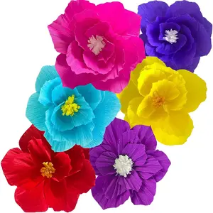 Bright Paper  Artificial Crepe Tissue Wall Decor Fiesta Mexican Cinco De Mayo Wedding Birthday Bridal  Shower Classroom Luau Hawaiian Party Decorations