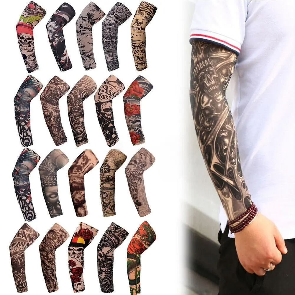 10-Count Cooling Arm Sleeves for Men & Women - Nylon Blend, UV Sun Protection, Tattoo Coverage, Built for Cycling & Golf, Outdoor Summer Sports Accessories, Baseball