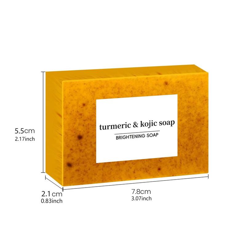 2/3/5pcs Turmeric Soap Lemon Soap Kojic Acid Soap, 100g Per Bar, Alcohol-Free Suitable for All Skin Types, Deep Moisturizing Cleansing Hand Face Wash