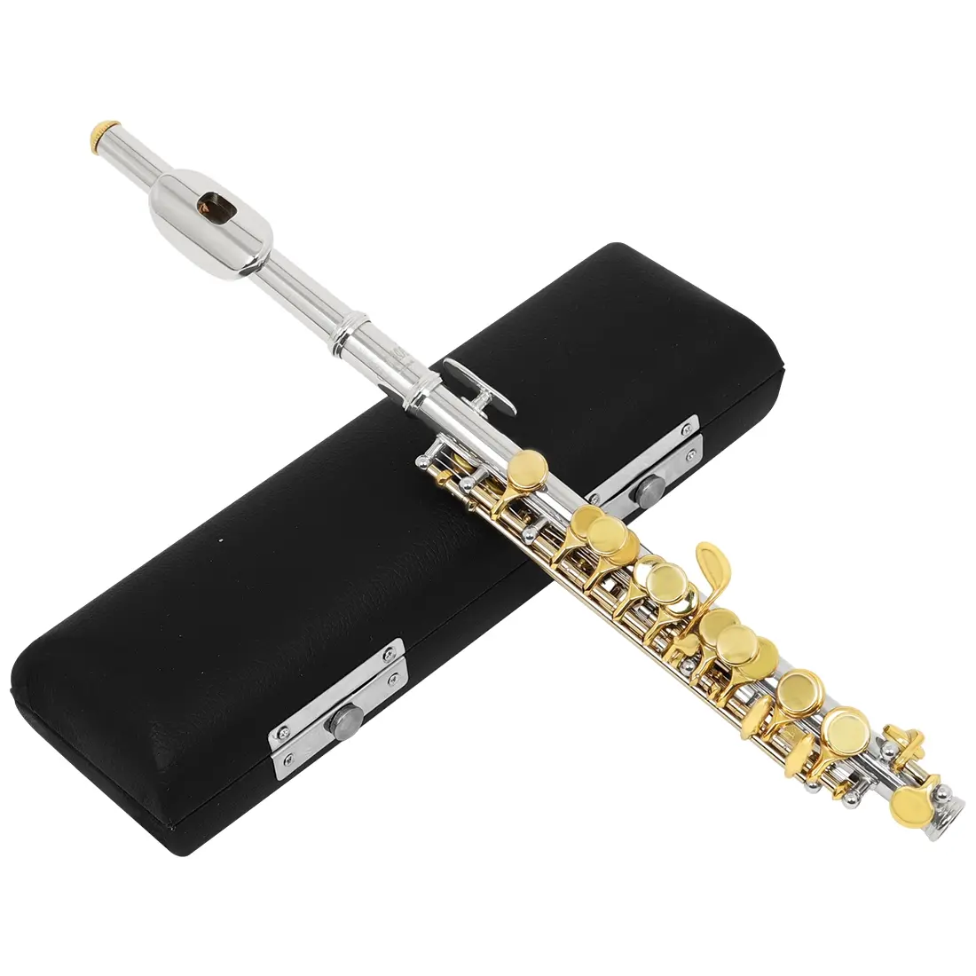 Slade Piccolo flute C Key Copper Tube Silver Color Gold Keys with Cleaning Rod Cloth Leather Pad Italian flute Case