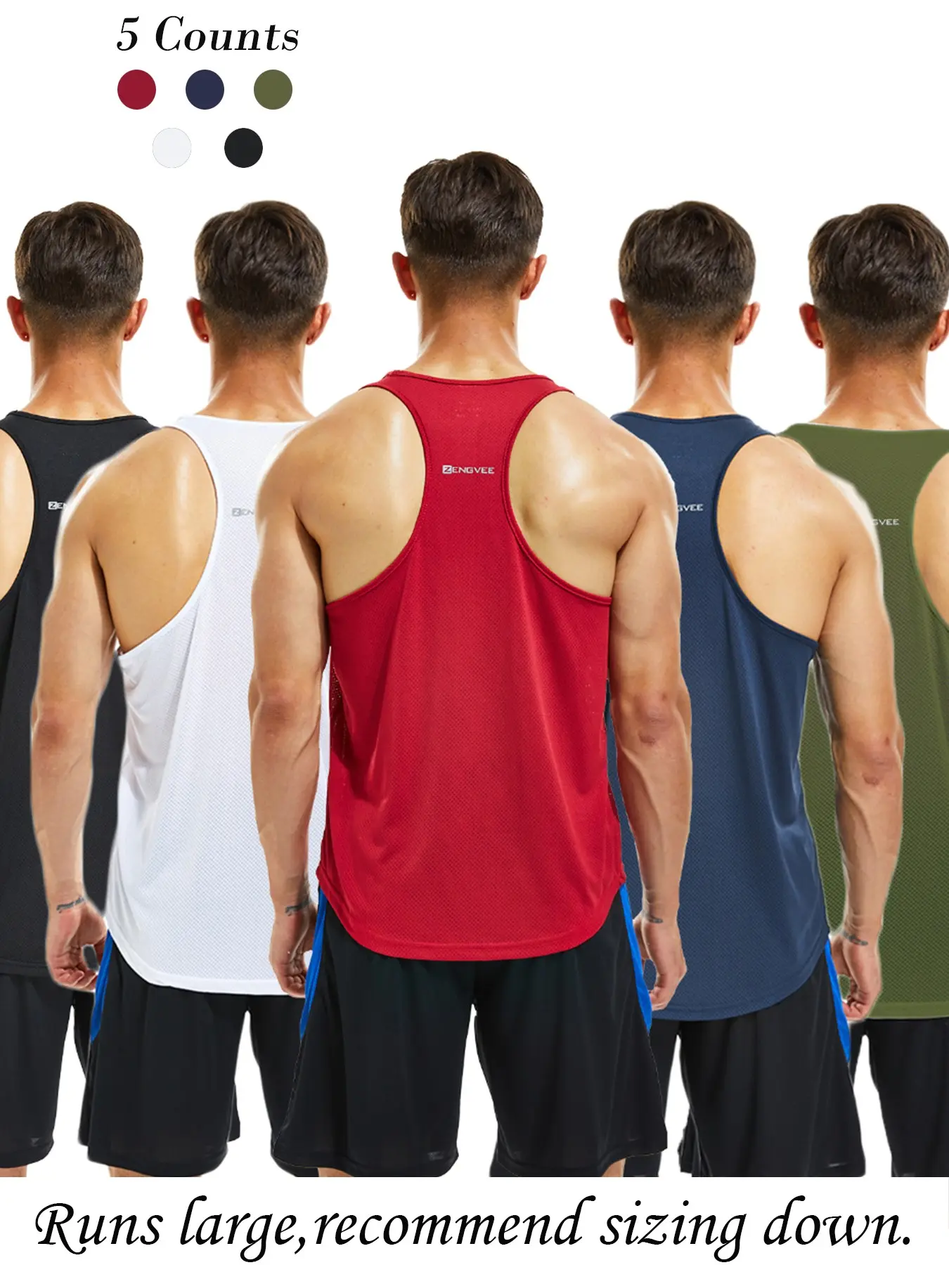 Men's Letter Print Round Neck Sports Tank Top, Loose Sporty Breathable Quick Drying Racerback Tank Top, Gym Clothes, Gym Clothes Workout, Gym Apparel, Athletic Workout Clothing, Fitness Clothes Tops