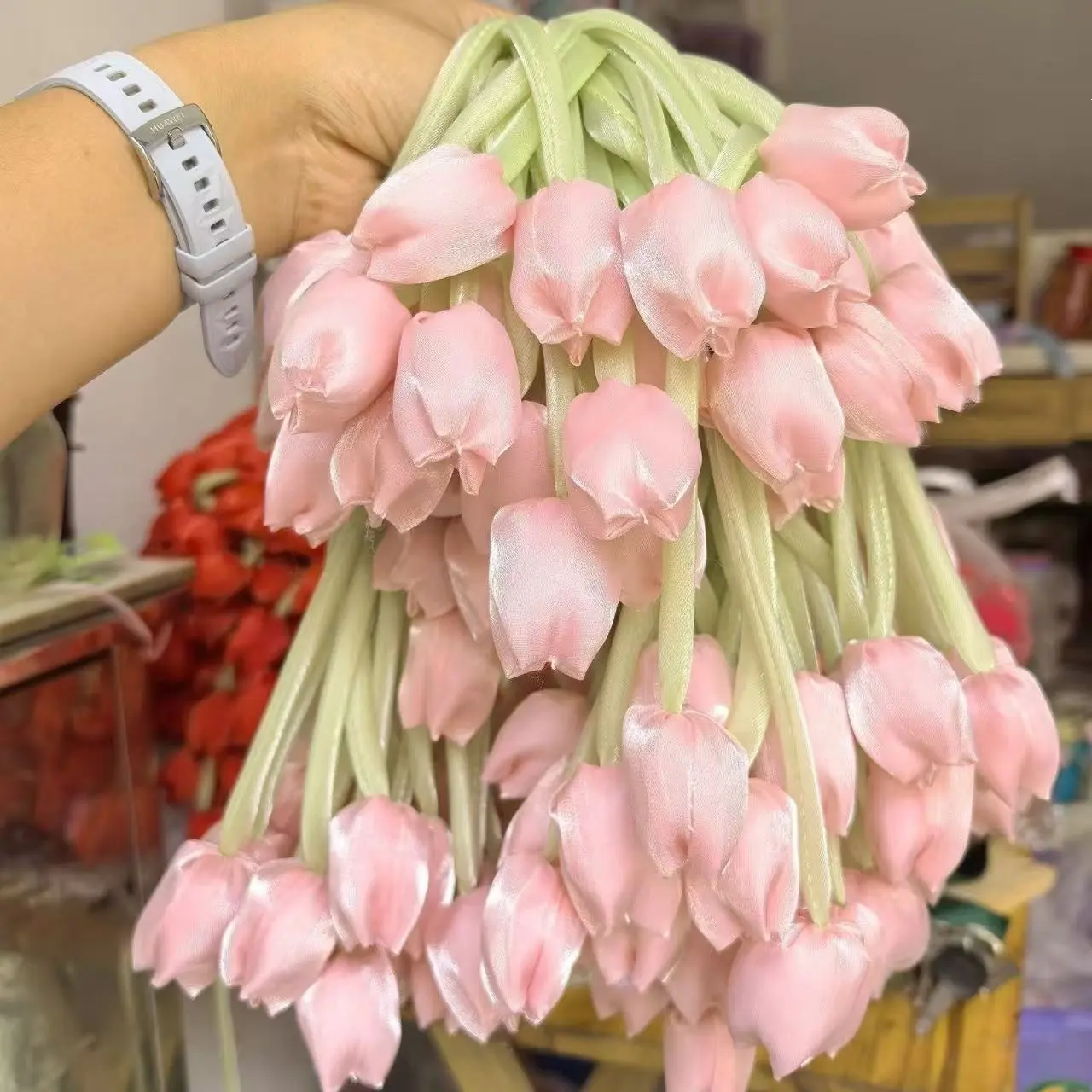 Mini Tulip Decorative Charms - 1/4 Pcs Bag Accessories, Cute Floral Cake Decor for DIY Crafts, Handmade Projects, Multiple