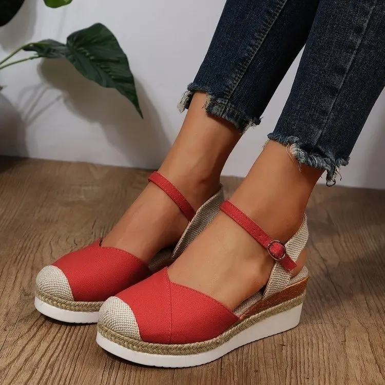 Women Thick-Soled Roman Sandals Buckle