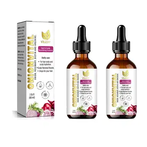 Natural Onion Vital Hair Serum, Infused with Onion, Rosemary, Biotin & Arginine, Hydrating Treatment for Scalp and Hair Care, 60ml