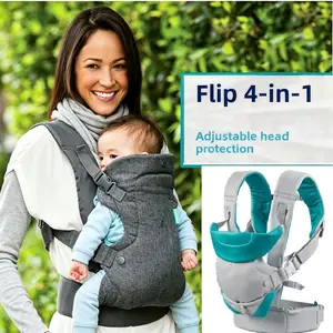 4-In-1 Convertible Baby Carrier, Ergonomic Infant Carrier, Hands-Free Comfort, Adjustable Straps, Breathable Fabric, 7-35 Lbs