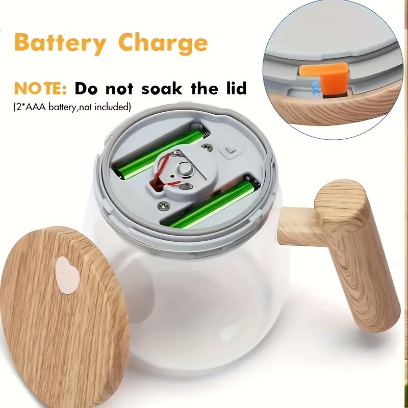 Electric Self-Stirring Mug, 13.53 Oz. Made of High Borosilicate Glass, Blends Coffee with a Motor Speed of 6, 000 RPM, Powered by Batteries, Rated at 5 Watts, Suitable for Coffee, Milk, Or Protein Powder