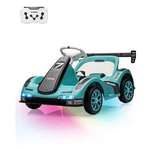 Dual Motor Electric Go Kart for Kids – Battery Powered Ride-On Drift Car with Remote Control, LED Lights, Adjustable Speed, Safety Belt, Outdoor Racing Toy for Children Ages 8-14 – Perfect Gift for Boys & Girls