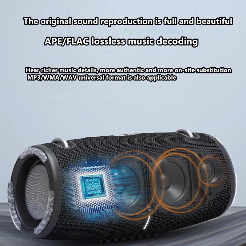 100W high power bluetooth speaker portable RGB colorful light waterproof wireless subwoofer 360 stereo surround TWS FM boombox   cool tech gadgets