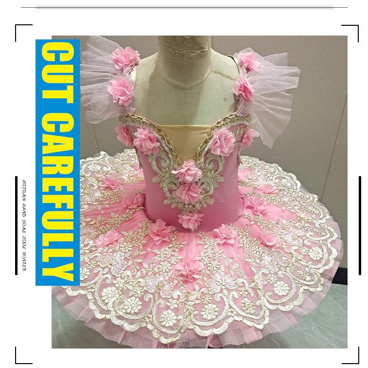 Girls' Ballet Dance Leotard Tutu Dress - Women' Princess Performance Costume with Lace & Tulle Skirt for Dance Recital Halloween, Birthday Party