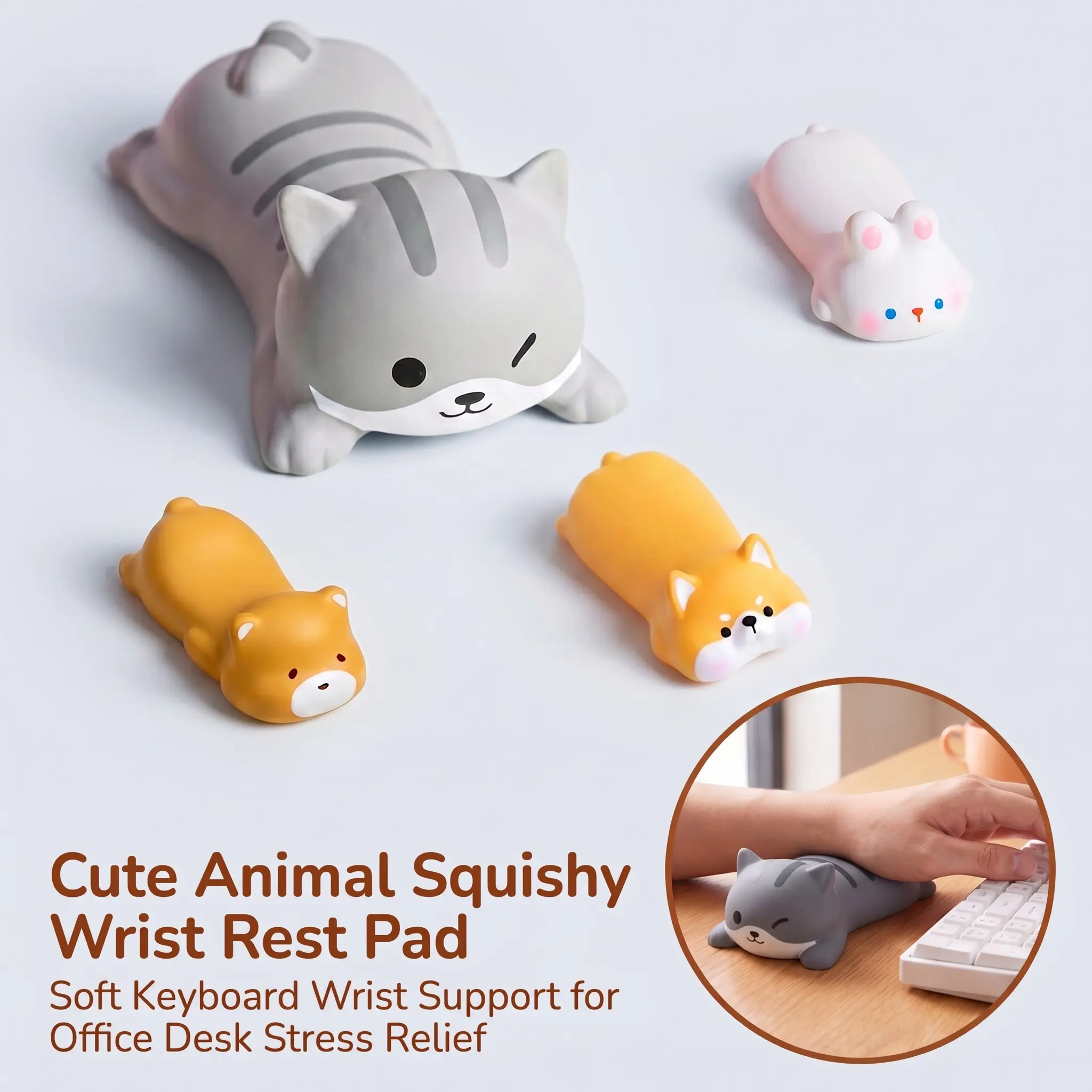 Cute Design Wrist Rest, Creative Animal Design Mouse Elbow Pad Arm Rest, Slow Rising Mouse Pad, Ergonomic Mouse Pad, Office Supplies for Home Office Desk, Gifts For Girl, Anime Mousepad-YY0