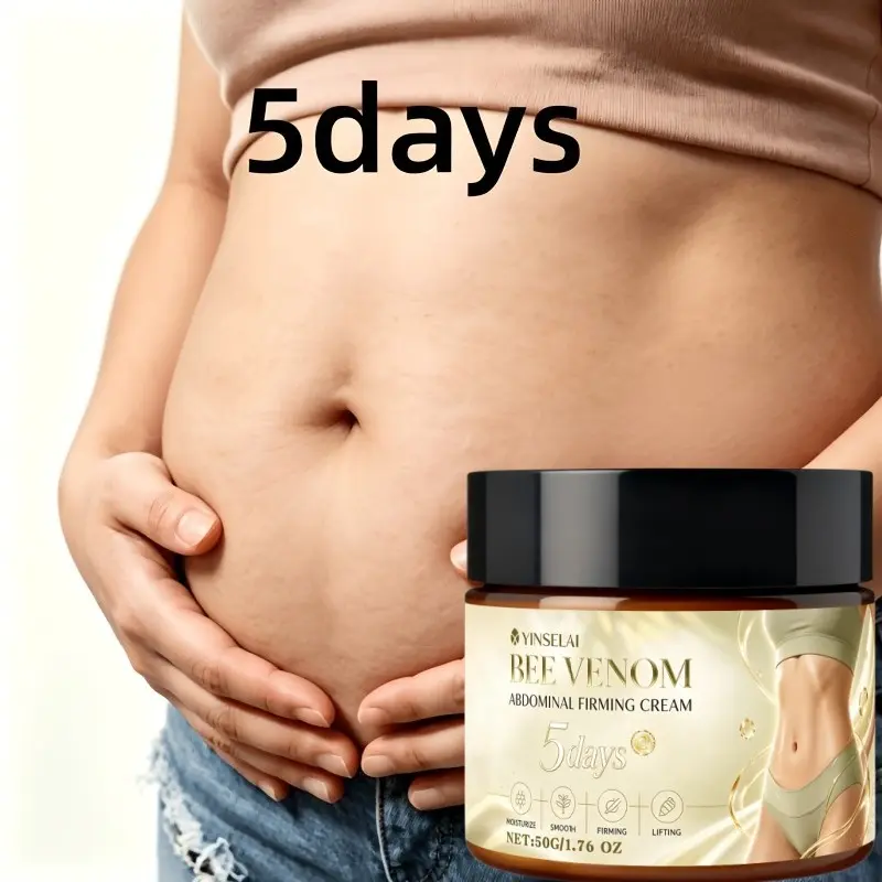 Bee Venom Abdominal Firming Body Contouring Cream – 5-Day Lifting & Tightening Treatment for Saggy Stomach, Intense Moisturizer & Skin Smoother, 50g