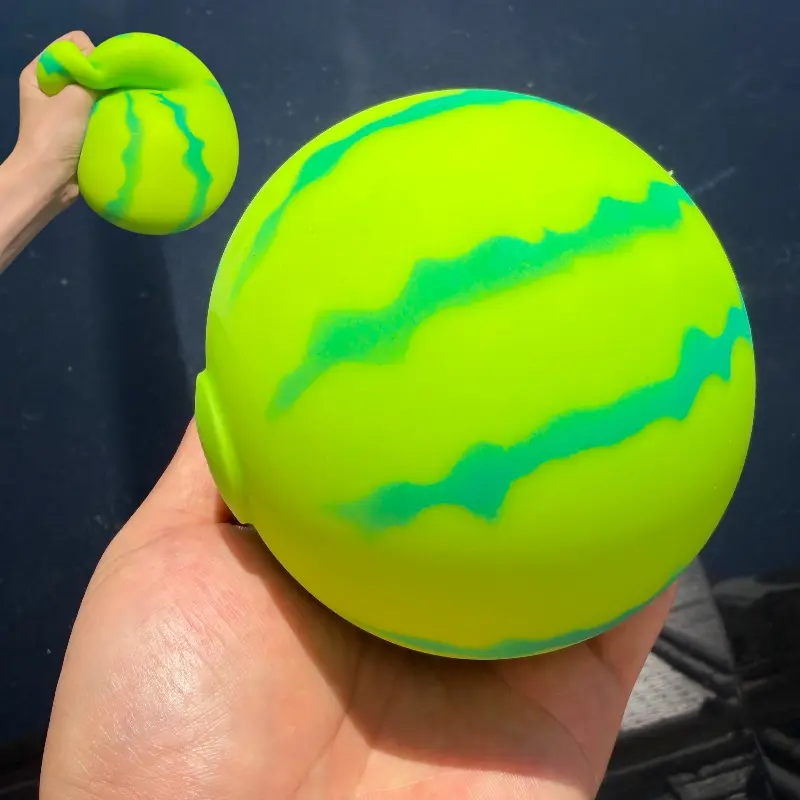 Squishy Watermelon Stress Ball Fidget Toy Squeeze Toy Flour Filled Squishy Toy ASMR Anti Stress Release Hand Relax Gift Toy Squishy Stress Balls