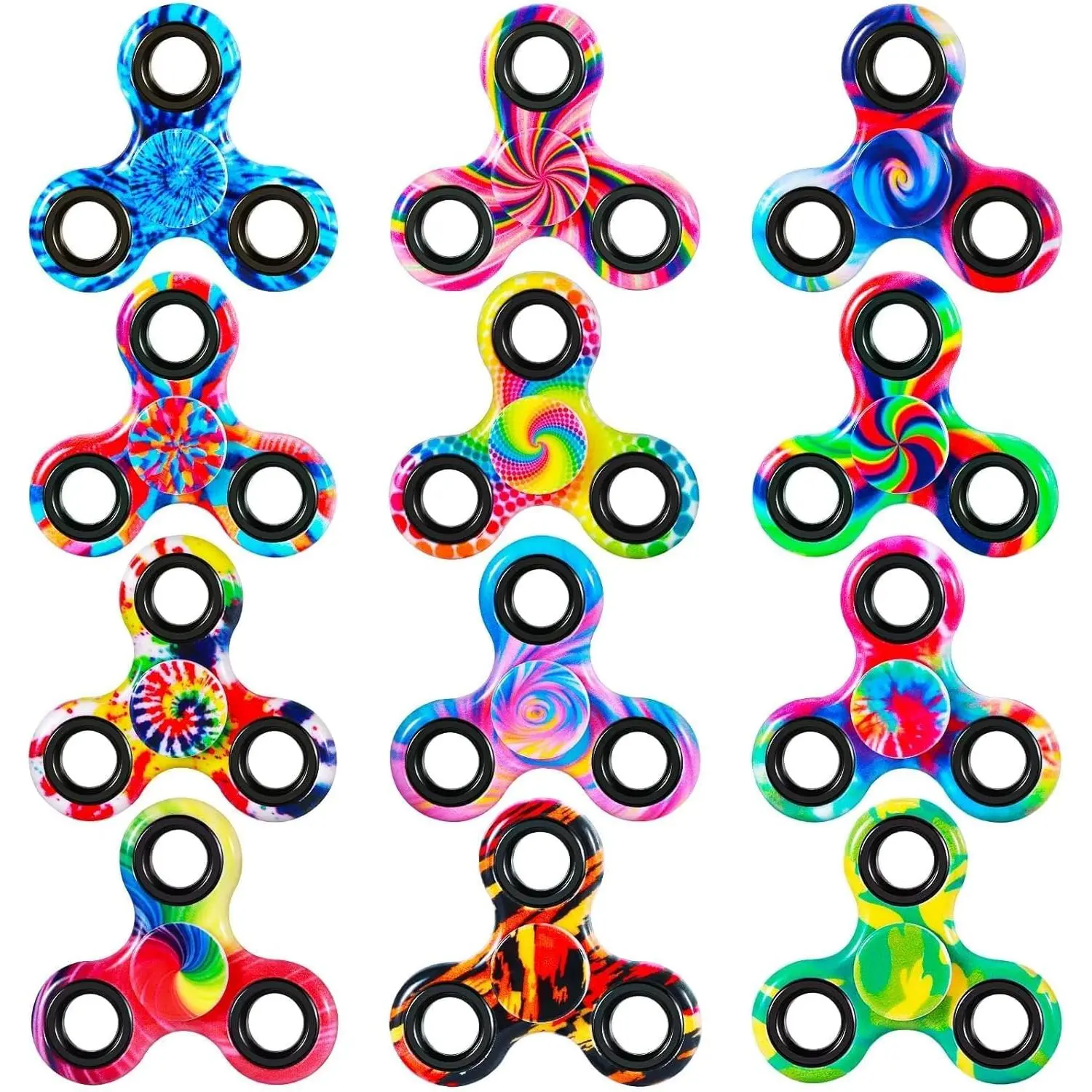 12 Pcs Metal Fidget Spinner Sensory Fidget Toys Adults Kids 4-8-12 with Autism ADHD Kids Anxiety Toys Stress Relief Teen Boy Gifts Birthday Party Favors Classroom Prizesfidget toys