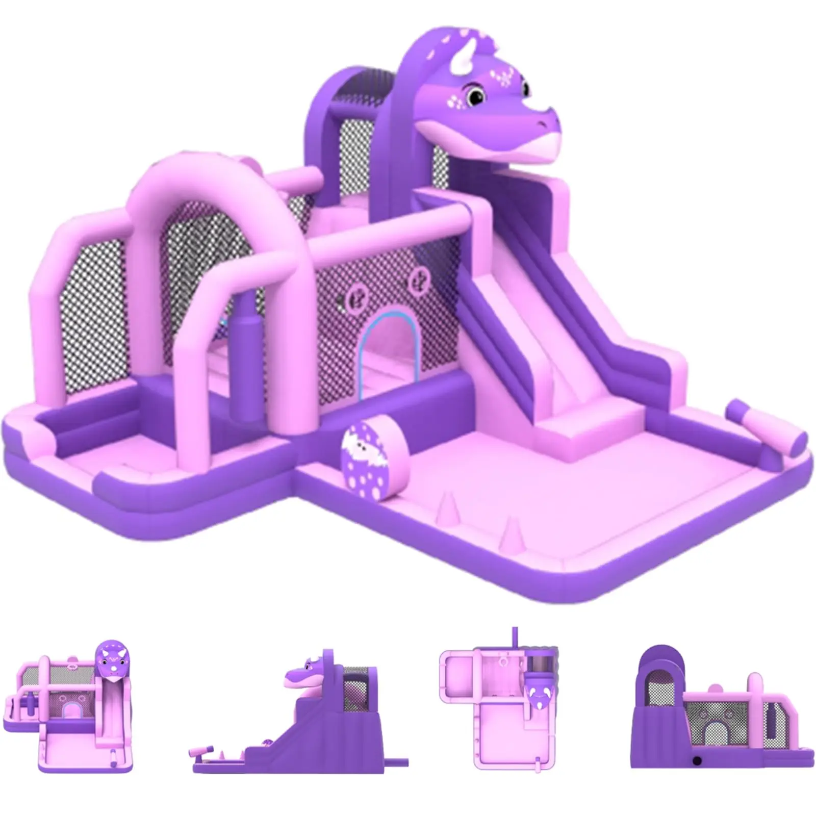 Durable Inflatable Bounce House - Bouncy Castle with Water Slide, Climbing Wall, Ball Pit & Air Blower