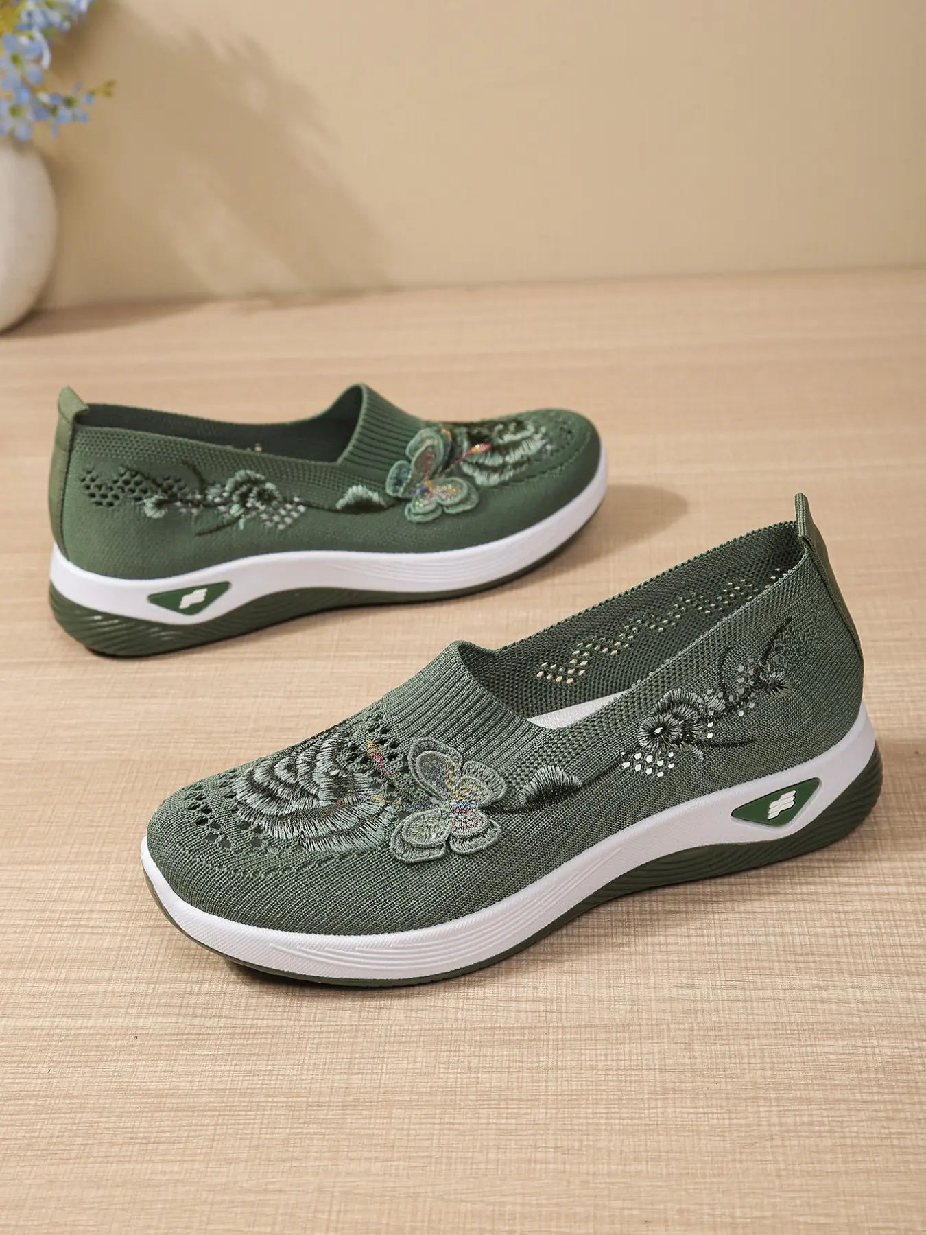 Women's Breathable Soft Sole Sports Shoes, Versatile Casual Sneakers, Textile Upper, Rubber Sole, All Seasons, Plain Pattern