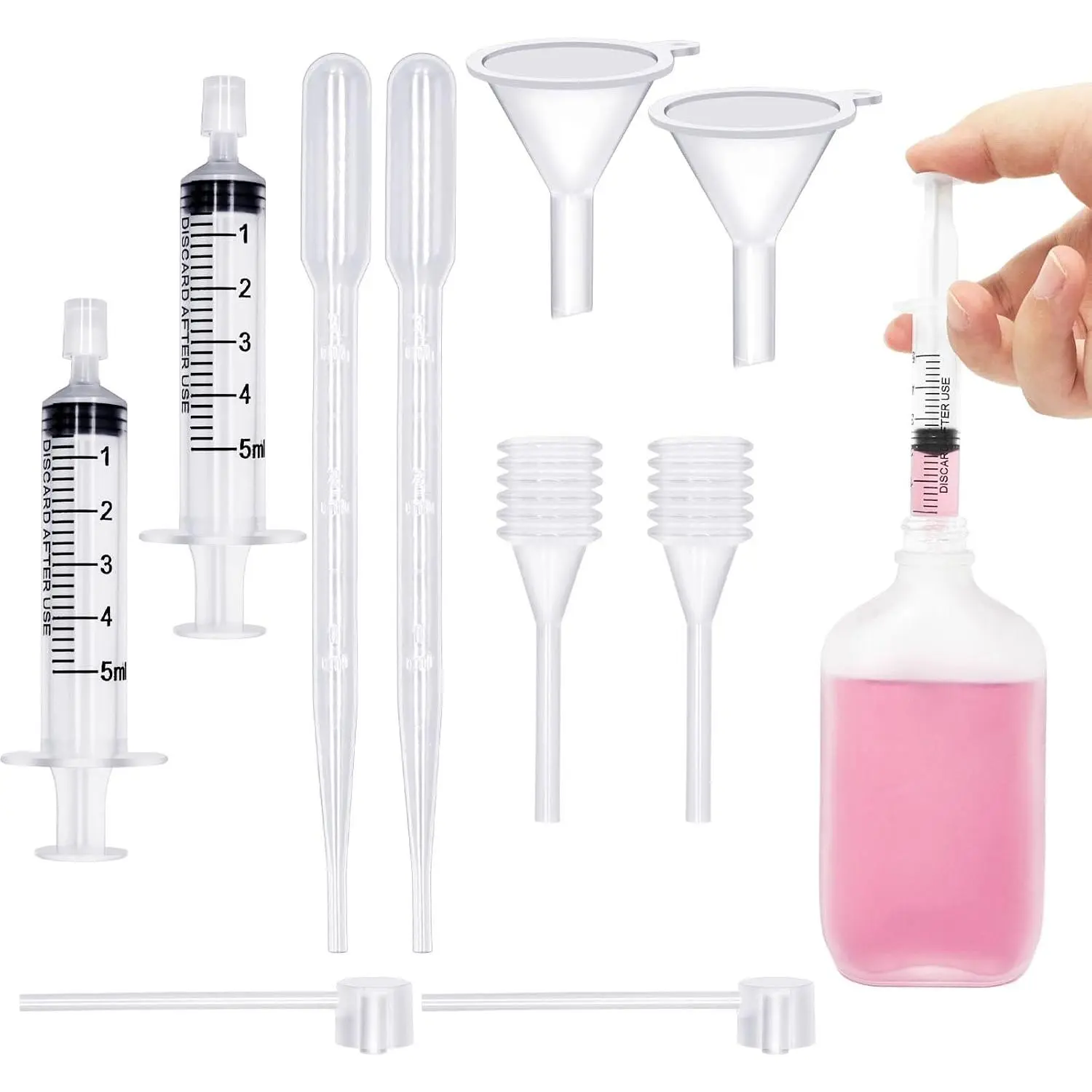 Perfume Refill Kit Tool,10 Pcs Plastic Perfume Dispenser Transfer Tools,5ml Clear Perfume Funnel Dispenser Pump Transfer to Empty Bottles,Perfume Atomizer Refill Tool for Travel Refillable Cologne
