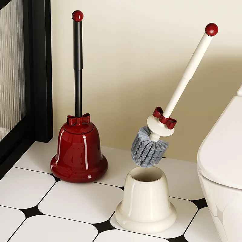 Bell-shaped toilet brush, new high-end household set, perfect for cleaning toilets and squat toilets, no blind spots.