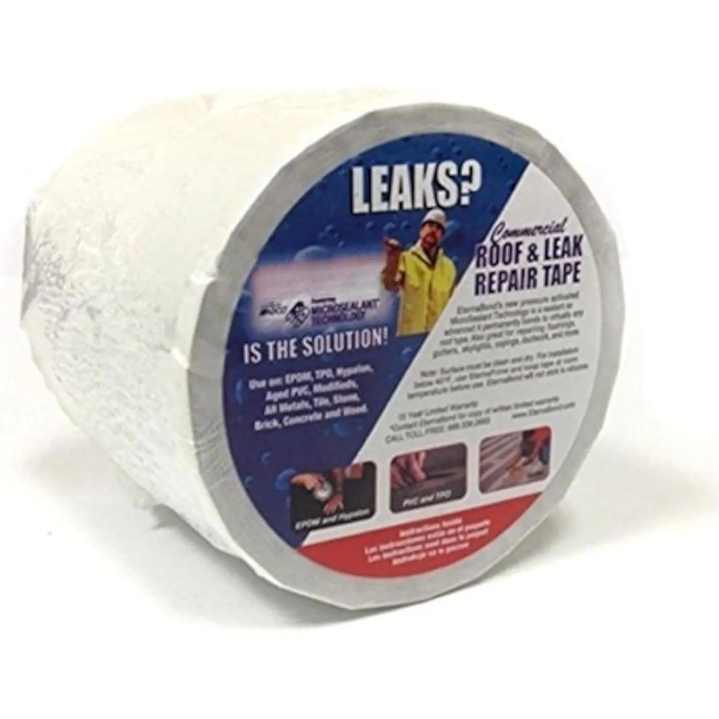 White  Mobile  RV Rubber Roof Repair 4" x 20' - 20 Foot, 20