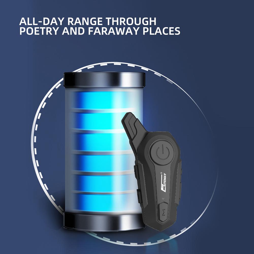 Bluetooth Headphone Motorcycle Helmet Intercom Headset 1000M For 2 Rider Intercomunicador Moto Wireless Interphone Handfree Call