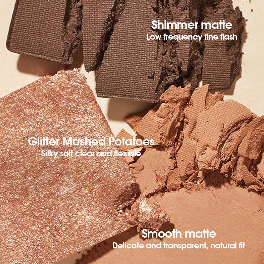 9-color Matte & Glitter Eyeshadow Palette, 1 Count Shimmer Long-lasting Eyeshadow Palette, Highly Pigmented Easy Coloring Eye Makeup Product 9-color Matte & Glitter Eyeshadow Palette, 1 Count Shimmer Long-lasting Eyeshadow Palette, Highly Pigmented Easy Coloring Eye Makeup Product