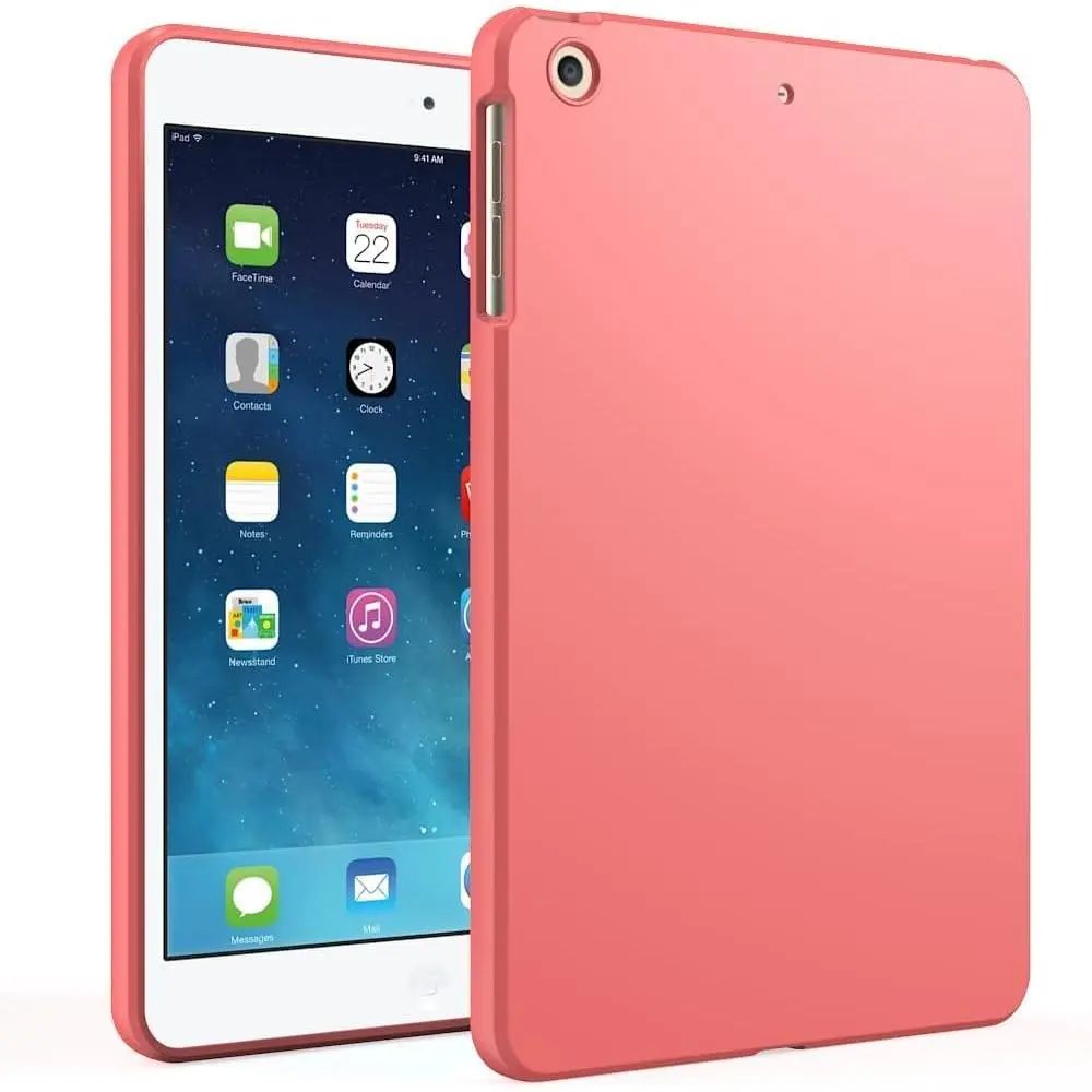 Red Case for iPad mini 1 / Mini 2 / Mini 3, 7.9-inch, Ultra Slim, Soft, Flexible TPU  Bumper  Cover