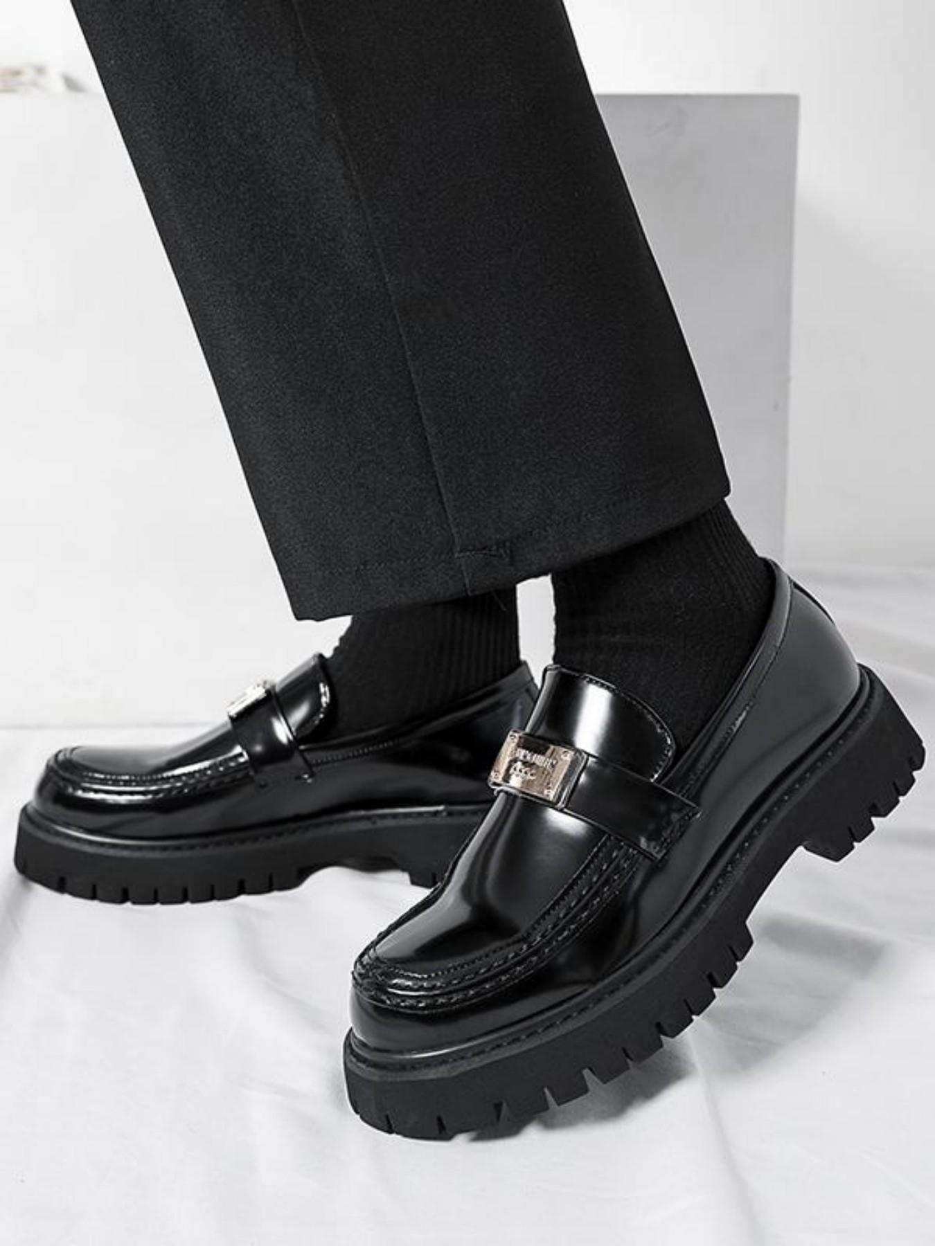 Men's Business Style Classic Solid Color Loafers, 2024 New Style Fashionable Round Toe Slip-on Loafers for Work Office, Male All-match Commuter Shoes for Daily Wear Footwear