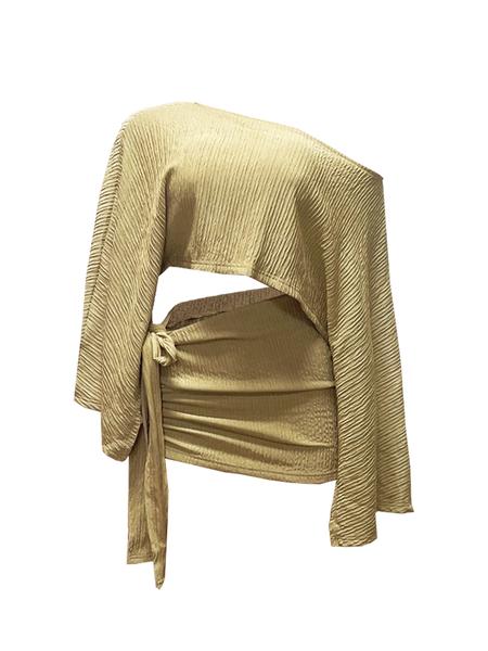 Women's Holiday Top and Stylish Bodycon Skirt Set, Breathable Beachwear for Casual Vacations, Chic Clothes