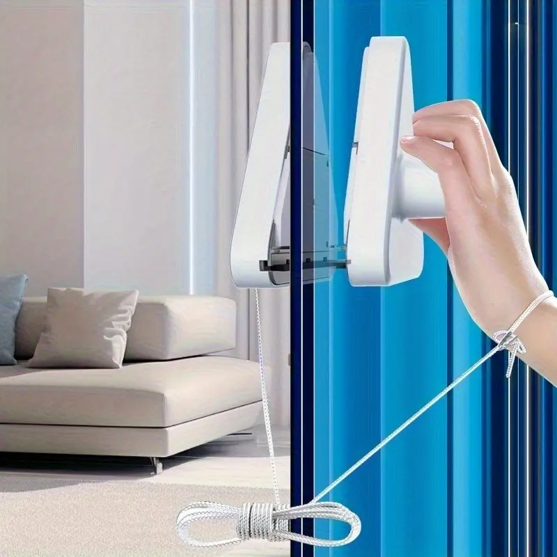 Newly upgraded magnetic double-sided window cleaner, equipped with a safety rope, suitable for 3-30mm glass, no stripe high-rise cleaning tool