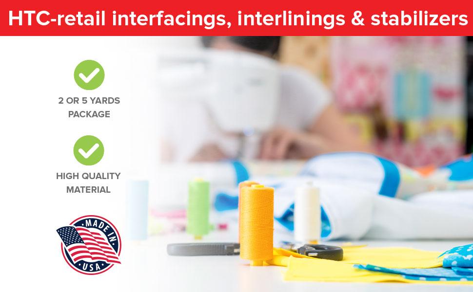 White Fusible Knit Interfacing, Sof-Knit Interlining Woven- 30’’ Wide HTC1725-1, Embroidery Stabilizers- All Bias Stretch for Complete Drapability,Sold in 5 Yard Package,