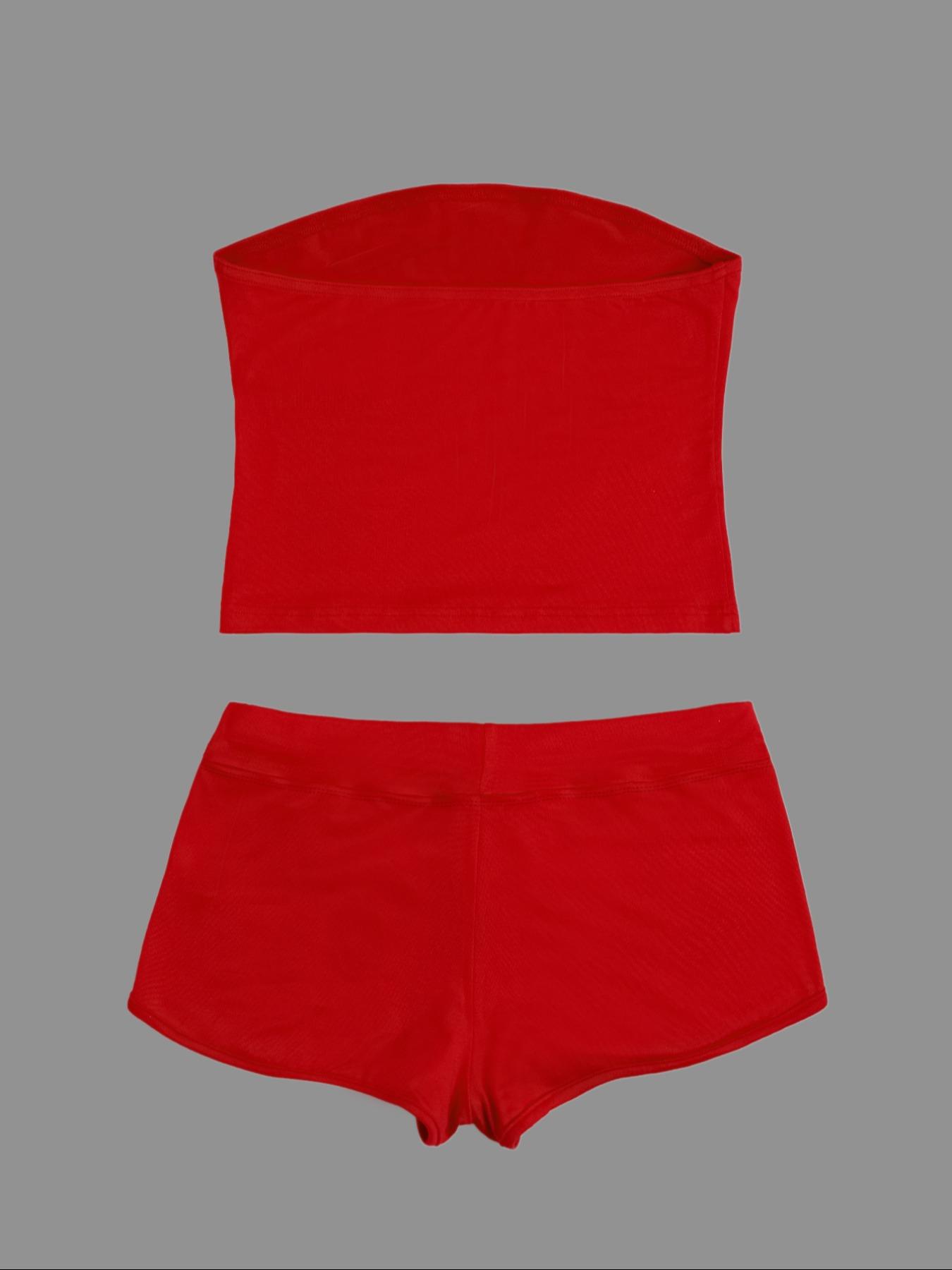 2PCS  Women's Fashion Slim Fit Solid Color Floral Print Knit Two-Piece Set, Casual Style Crop Top, Perfect for Everyday Wear