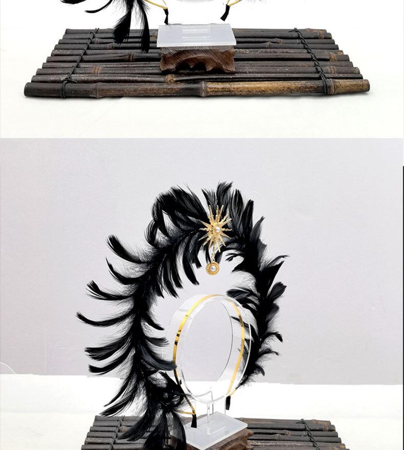 Angel Wing Back Decoration Adult Children Halloween Role-Playing Props Sun God Pope Golden Feather Hair Accessory Costume