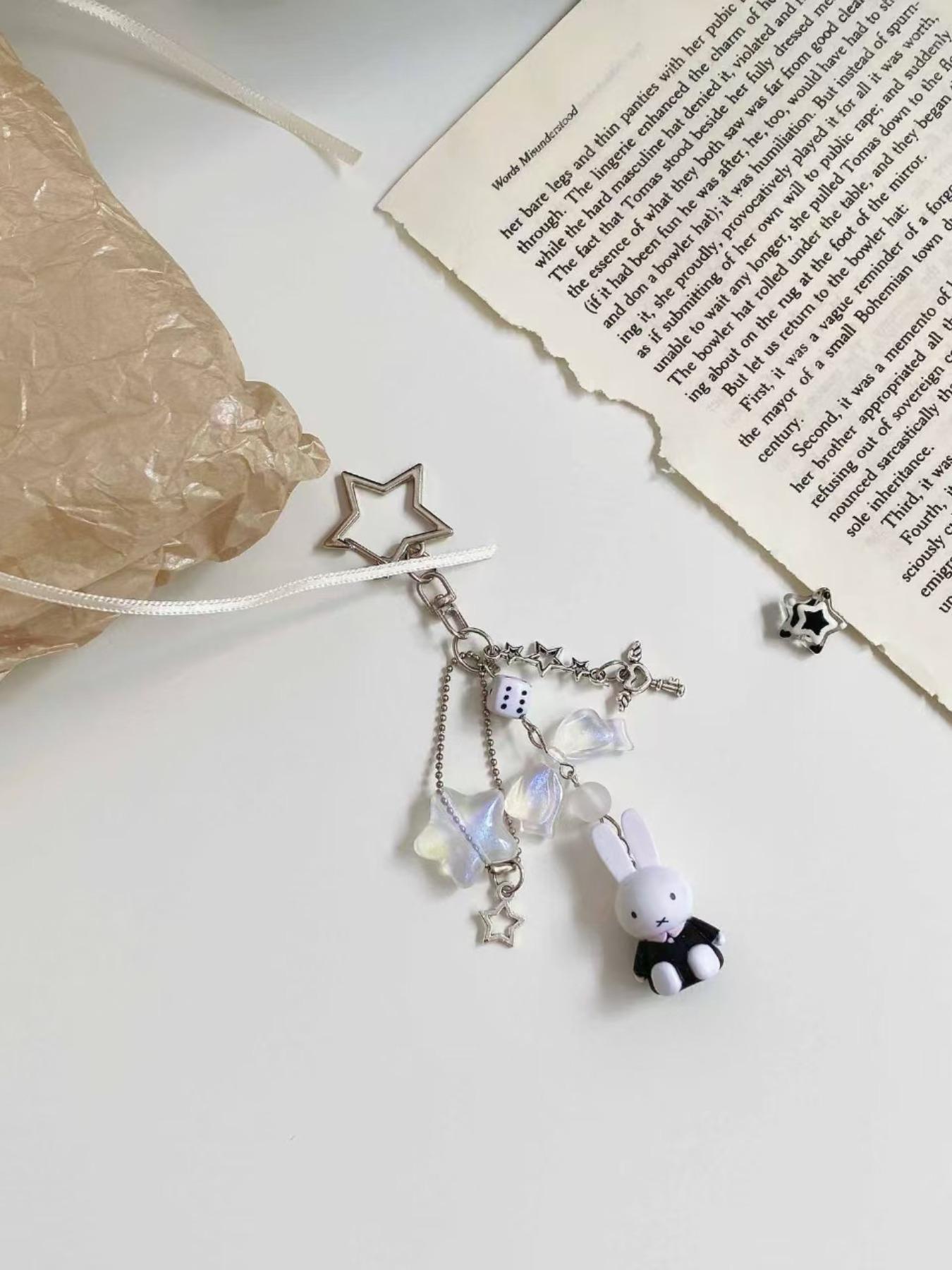 Cute Rabbit Design Keychain, Fashionable Keychain for Women & Men, Trendy All-match Keychain for Birthday Gift