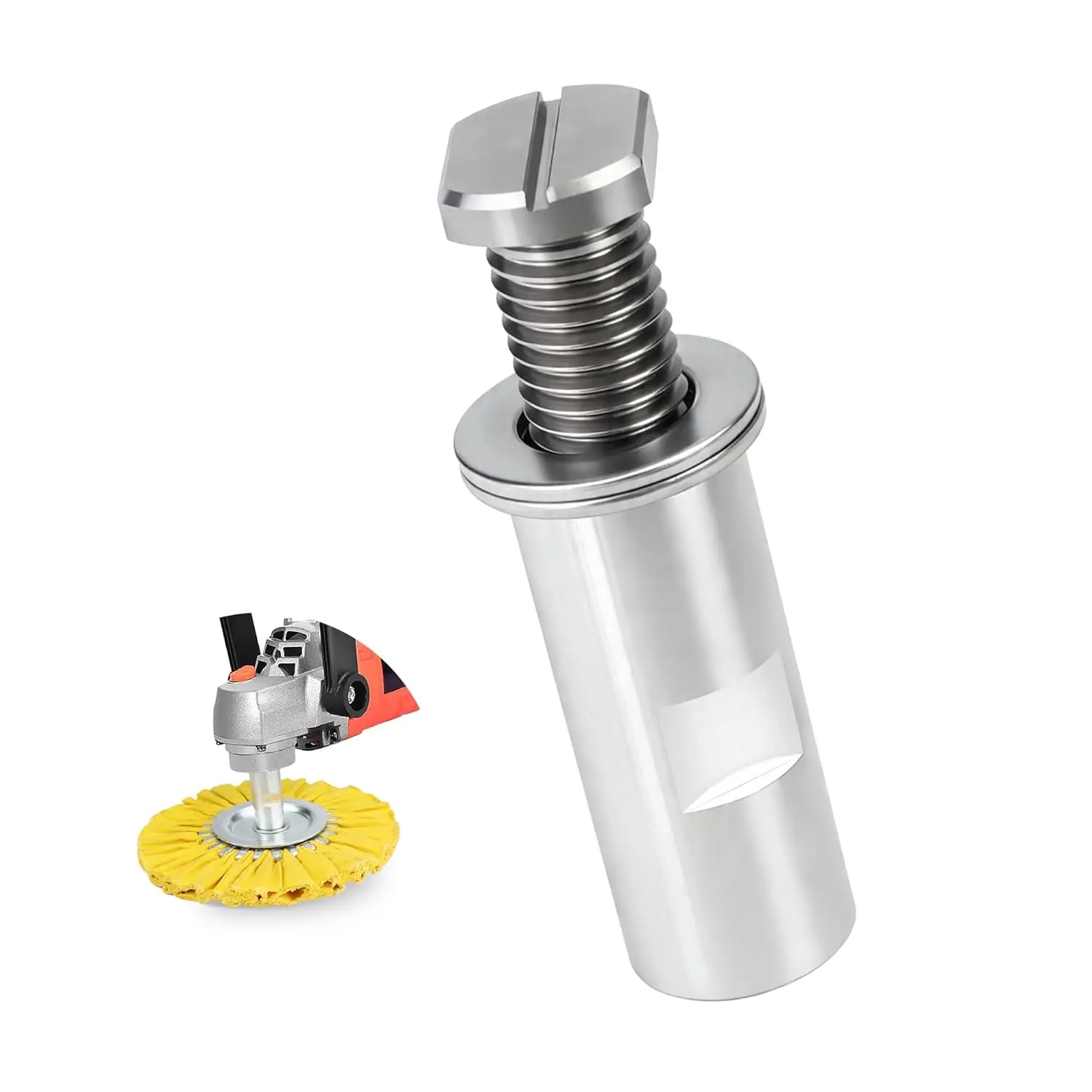 Airway Buffing Wheel Extension Shaft Kit for Angle Grinders, 2-1/4" Long Extender with 5/8"-11 Thread Arbor, Anti-Slip Hold, Hex & Slotted Design, 1 Set (Inches Measurement)