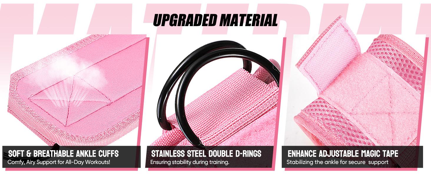 Ankle Resistance Bands with Cuffs for Working Out, Resistance Bands for Women, Exercise Bands for Leg and Glute, Booty Workout Equipment for Kickbacks,Butt and Hip Training