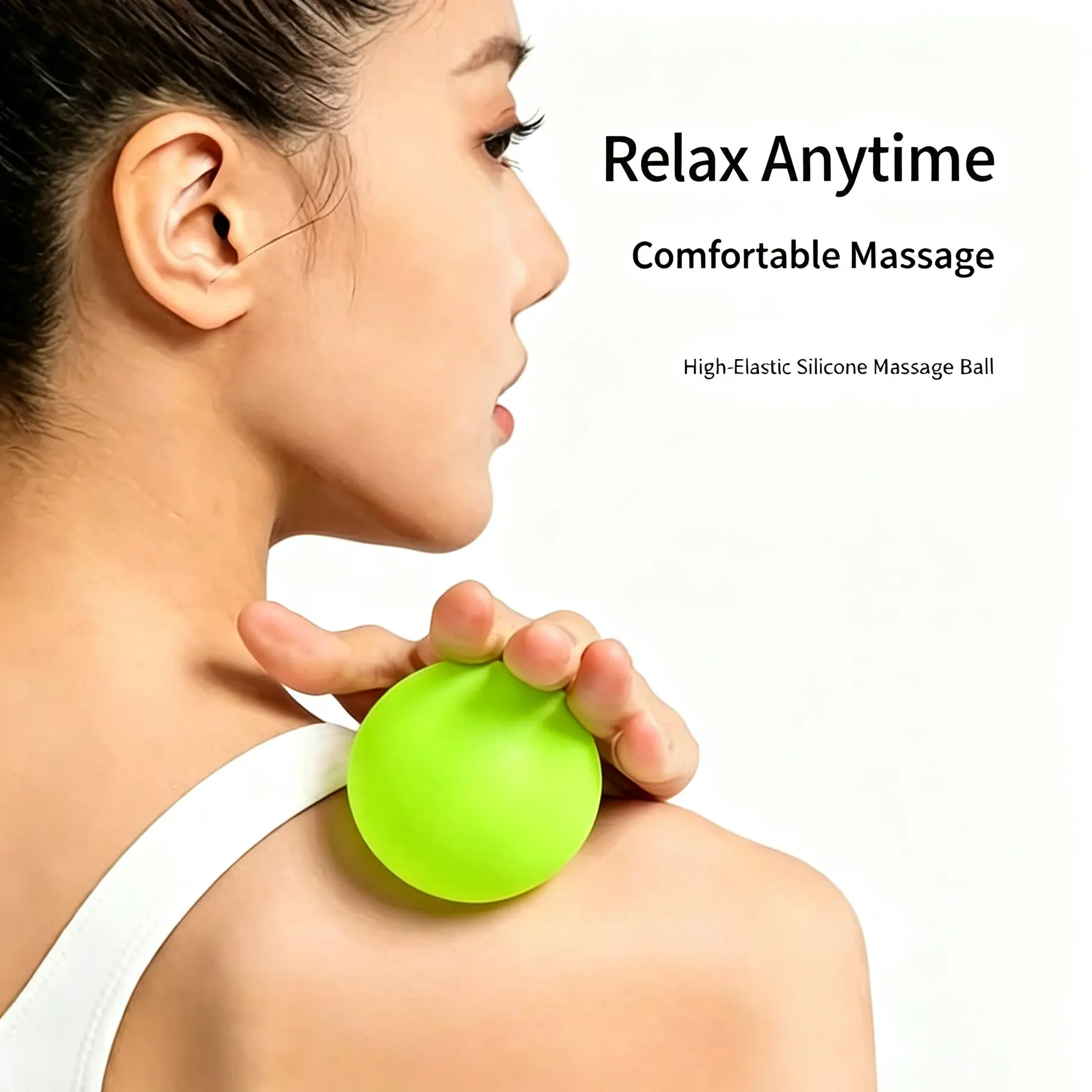 Muscle Relaxation Massage Ball, Shoulder Neck Foot Bottom Relief, Solid Silicone Fascia Ball, Pain Relief Tool, Comfortable Design
