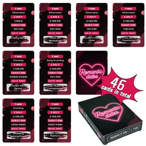 46 Packs Couples Scratch Cards Romantic Date Night Game Cards Fun Interactive Activity for Relationship Building